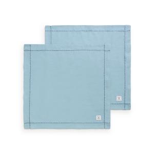 Set 2 servilletas hilo tintado azul 45x45