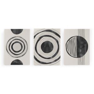 Set 3 lienzos 60x40 circulos abstractos
