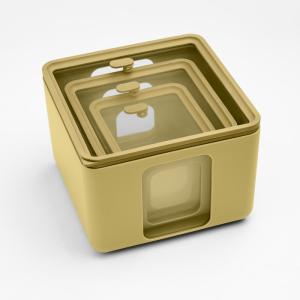 Set 3 recipientes cuadrados para alimentos en polipropileno…