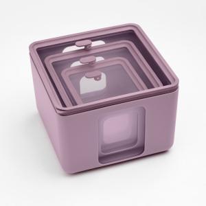 Set 3 recipientes cuadrados para alimentos en polipropileno…