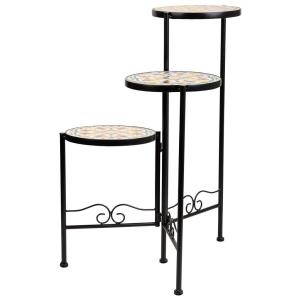 Set 3 soportes de mosaico y metal negros