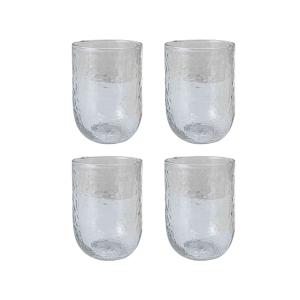 Set 4 vasos de vidrio transparente