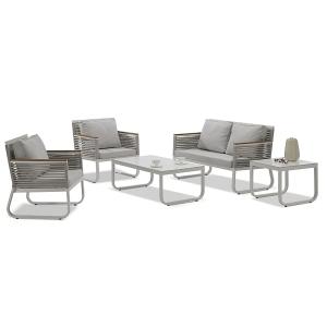 Set 5 sofa policarbonato gris acero 128x69x79cm