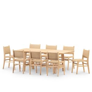 Set comedor 8 pl mesa madera 200x100