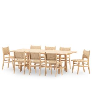 Set comedor 8 pl mesa madera 230x100