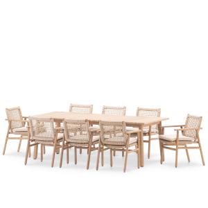 Set comedor jardin 8 plazas mesa 226x100