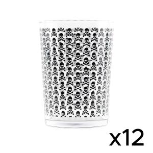 Set de 12 vasos de cristal transparente 35cl