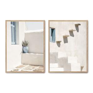 Set de 2 cuadros 005, marco roble, 50x70 cm