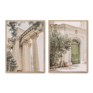 Set de 2 cuadros 009, marco roble, 50x70 cm