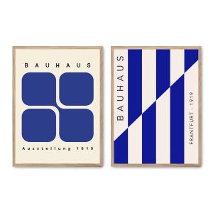 Set de 2 cuadros 019, marco roble, 50x70 cm