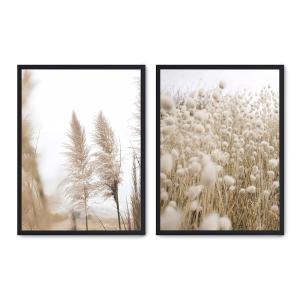Set de 2 cuadros 087, marco negro, 50x70 cm