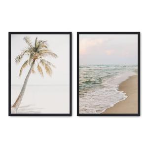 Set de 2 cuadros 154, marco negro, 30x40 cm