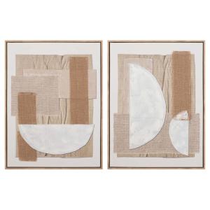 Set de 2 cuadros azul de madera 63x4x83cm
