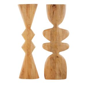 Set de 2 figuras de madera de mango para decorar la pared d…