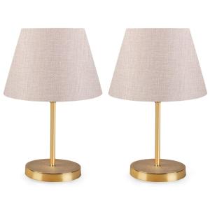 Set de 2 lámparas de pvc en crema 22x37 cm