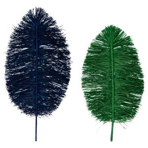 Set de 2 plumas de rafia azul y verde para decorar la pared