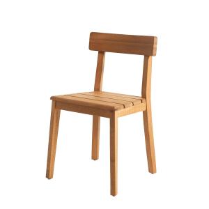Set de 2 sillas de exterior de madera de iroko sostenible
