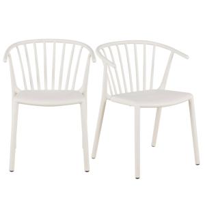 Set de 2 sillas para restaurantes de polipropileno moteado…