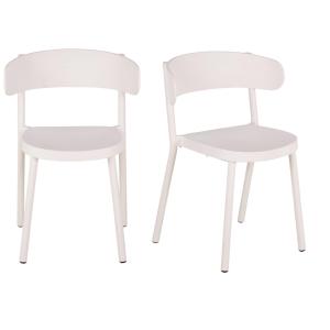 Set de 2 sillas para restaurantes de polipropileno moteado…