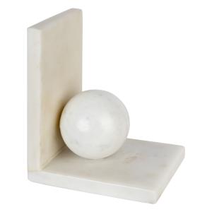 Set de 2 Sujetalibros de mármol blanco