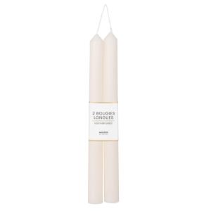 Set de 2 velas largas de rayas blancas