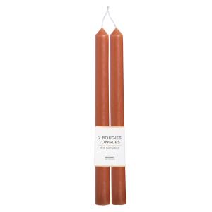 Set de 2 velas largas marrones