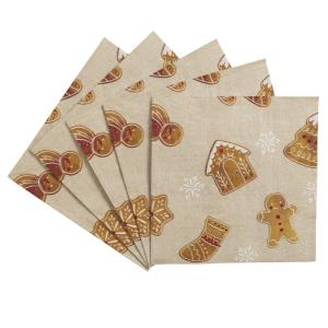 Set de 20 servilletas de papel con estampado navideño
