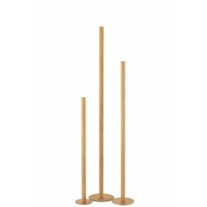 Set de 3 candelabros alto moderno hierro opaco oro alt. 100…