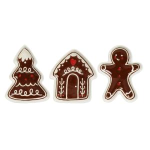 Set de 3 cuencos para aperitivos navideños de gres blanco,…