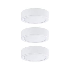 Set de 3 focos led redondos en plástico blanco diám: 6,5cm