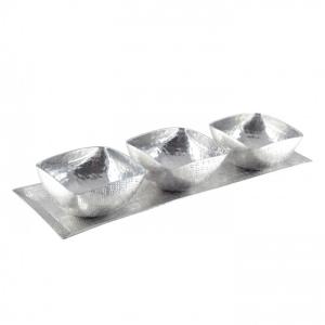 Set de 3 Platos en bandeja de aluminio
