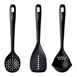 Set de 3 utensiliios de coicna en nylon negro