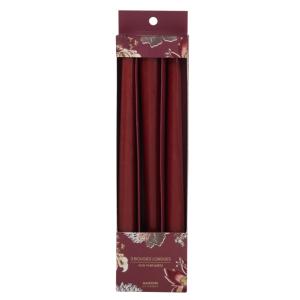 Set de 3 velas largas rojas 25 cm