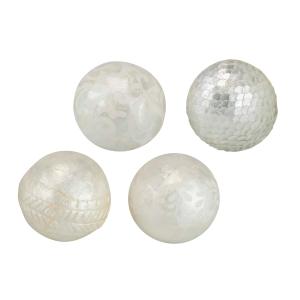 Set de 4 bolas blanco de  xx0.5cm