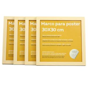 Set de 4 marcos, madera de ingeniería, marcos de madera cla…