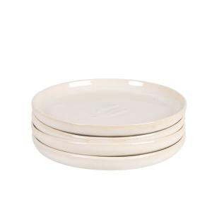 Set de 4 platos para tapas de cerámica beige con relieve D…