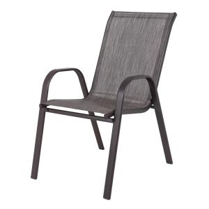 Set de 4 sillas de jardín de diseño Nerea de acero y textil…