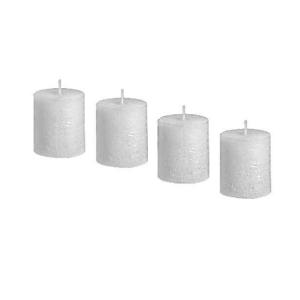 Set de 4 velas de parafina blancas h5
