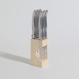 Set de 6 cuchillos de acero inoxidable