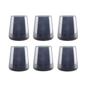 Set de 6 vasos de agua negros