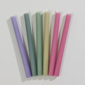 Set de 6 velas largas de colores