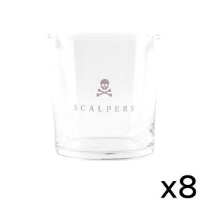 Set de 8 vasos de cristal transparente 35cl