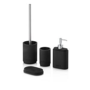 Set de accesorios de baño de resina negra de 4 piezas