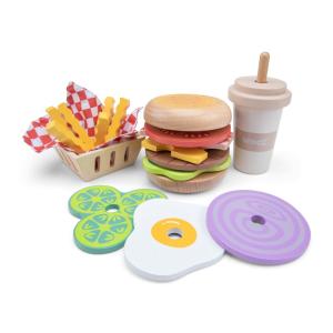 Set de comida rápida de madera