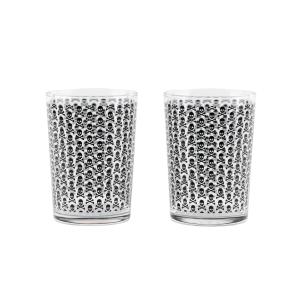 Set de dos vasos de agua en vidrio transparente 50 cl