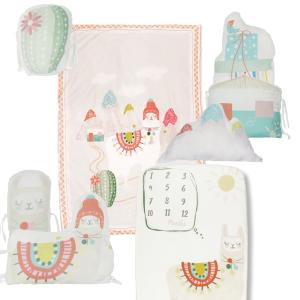 Set de Edredón   Sábana   6 Cojines Cuna Llama