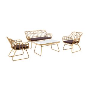 Set de exterior iri ratán, rattan, 129,5 x 78 x 68