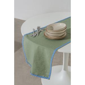 Set de mesa mantel y servilletas 8 piezas 100% lino aguamar…