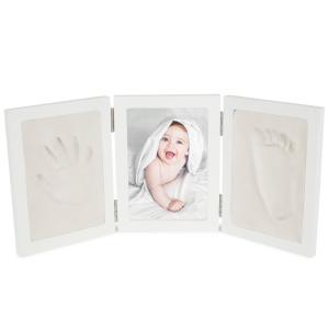 Set de moldeo bebé mano y pie con marco 3D de madera