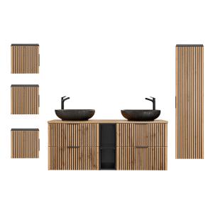 Set de muebles con lavabo 2 compartimientosestratificado ma…